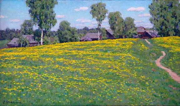 Родные пейзажи советско-российской художницы Светличной Ольги Григорьевны