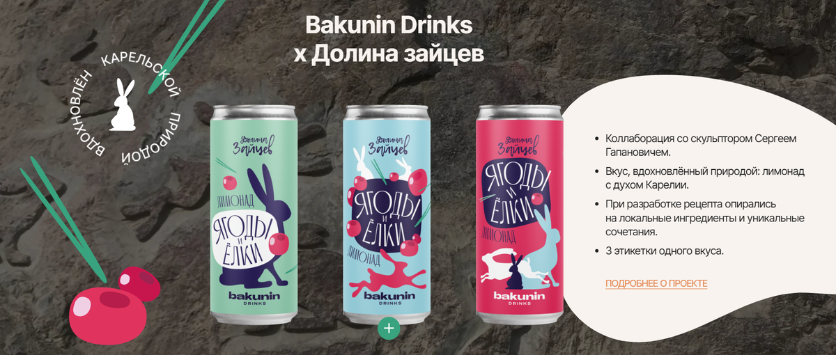 Коллаборация Сергея Гапановича с производителем напитков Bakunin Drinks