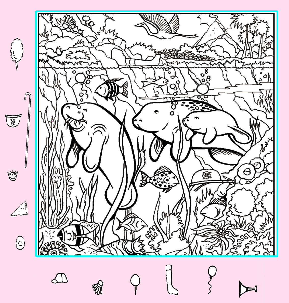 Тест на внимательность: найди корону, леденец, кепку и другие предметы на картинке. Картинка подготовлена автором