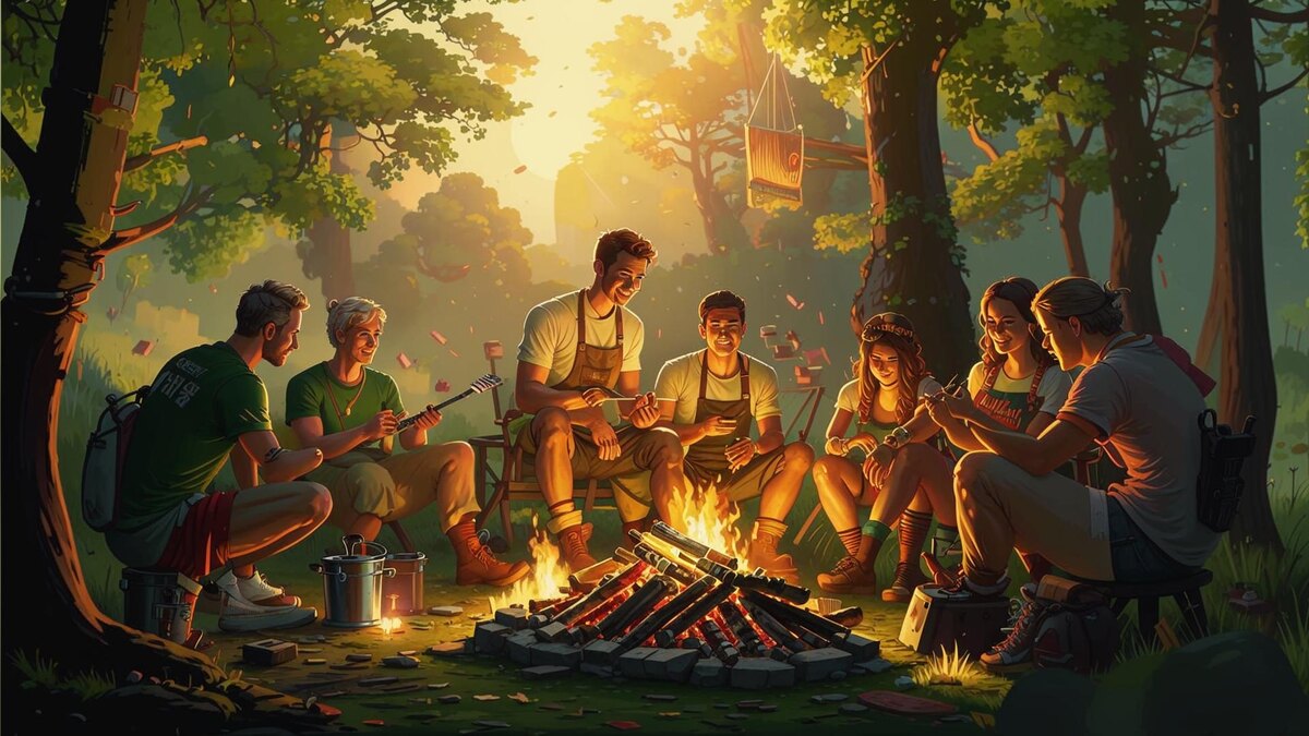 Шашлыки с командой - дело тонкое. Изображение создано с помощью Kandinsky 3.1