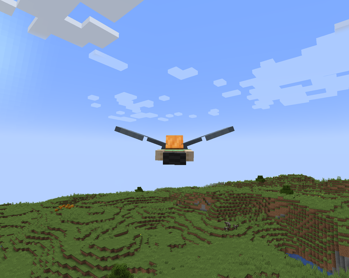 Полет на элитрах в Майнкрафте