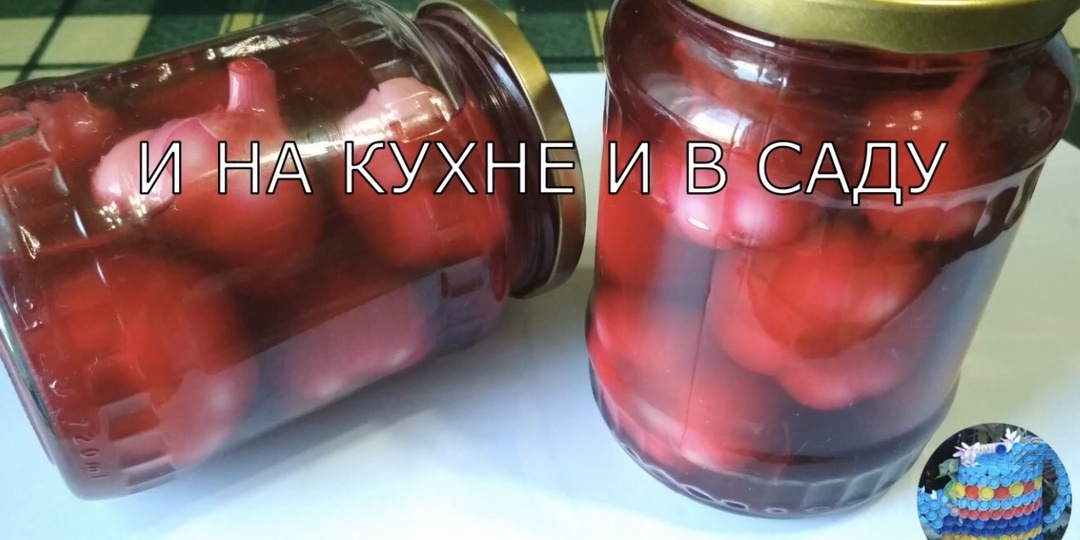 Чеснок маринованный в свекольном соке.