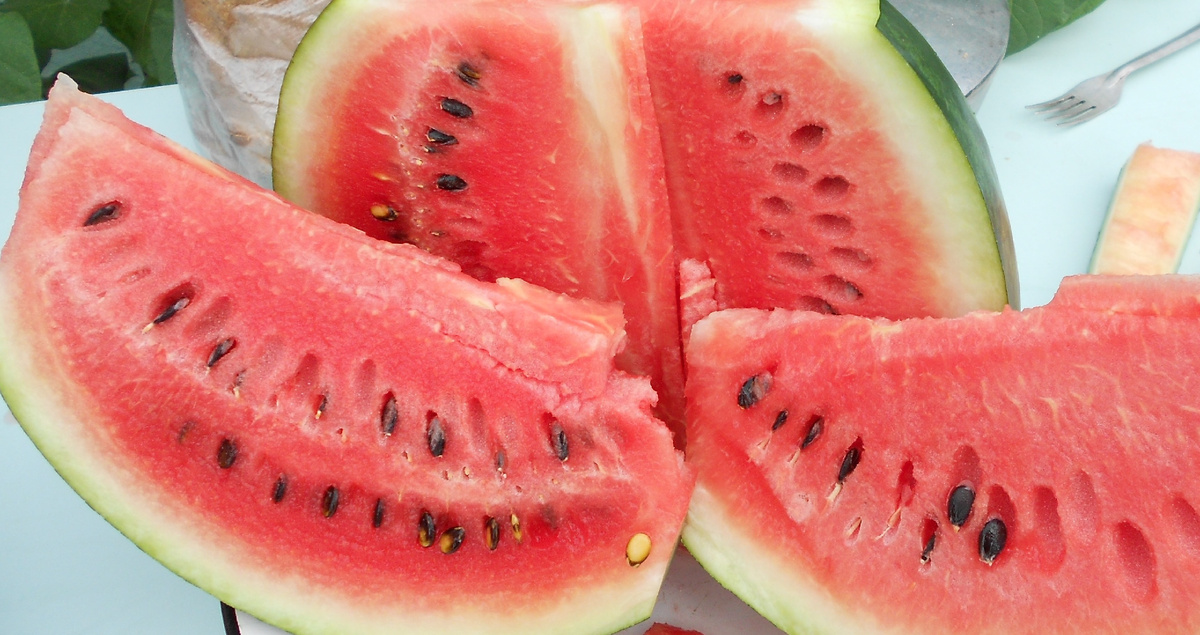 Арбуз с моей грядки