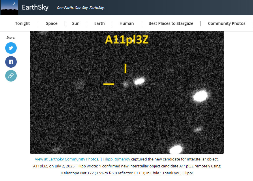    СКРИНШОТ СТРАНИЦЫ САЙТА EARTHSKY.ORG