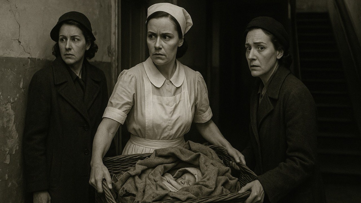 В иллюстративных целях. Медсестра Ирена Сендлер и ее помощницы в попытке спасти первого ребенка. Такими этих женщин-героинь нарисовала мне нейросеть.