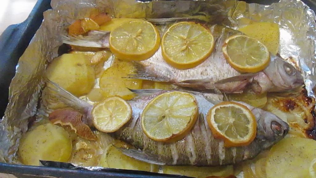 Запечённый лещ.