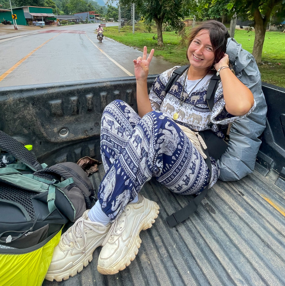 В кузове пикапа