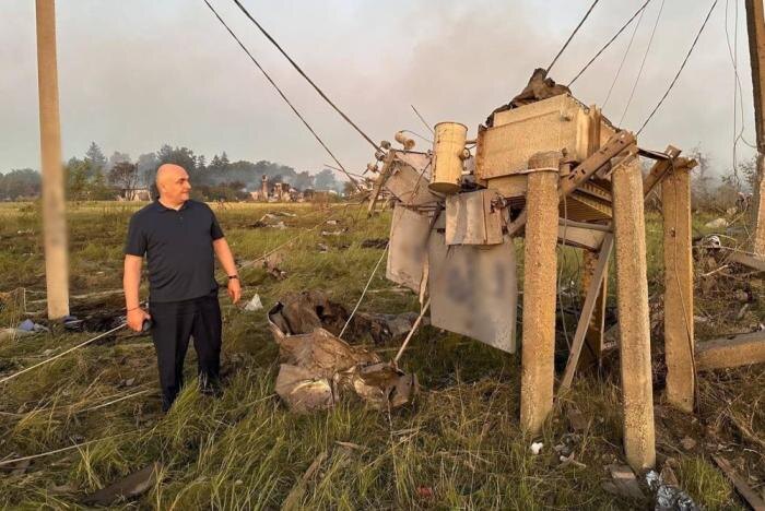 Последствия взрывов близ Житомира, источник Телеграм-канал Осведомитель