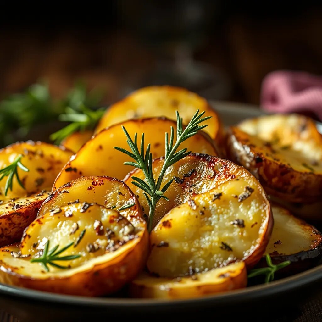 Запеченные картофельные дольки с розмарином
Этот рецепт прост и невероятно вкусен. Нам понадобится:

Картофель – 1 кг
Оливковое масло – 4 ст. ложки
Розмарин – 2 веточки
Соль и перец по вкусу
Промойте и очистите картофель. Нарежьте его на дольки. В большой миске смешайте оливковое масло, розмарин, соль и перец. Добавьте картофель и тщательно перемешайте, чтобы каждая долька была покрыта смесью. Выложите картофель на противень и запекайте в разогретой до 200°C духовке около 30-40 минут, пока он не станет золотистым и хрустящим.

Это блюдо отлично подойдет как гарнир к мясу или рыбе, а также может стать звездой вечеринки.