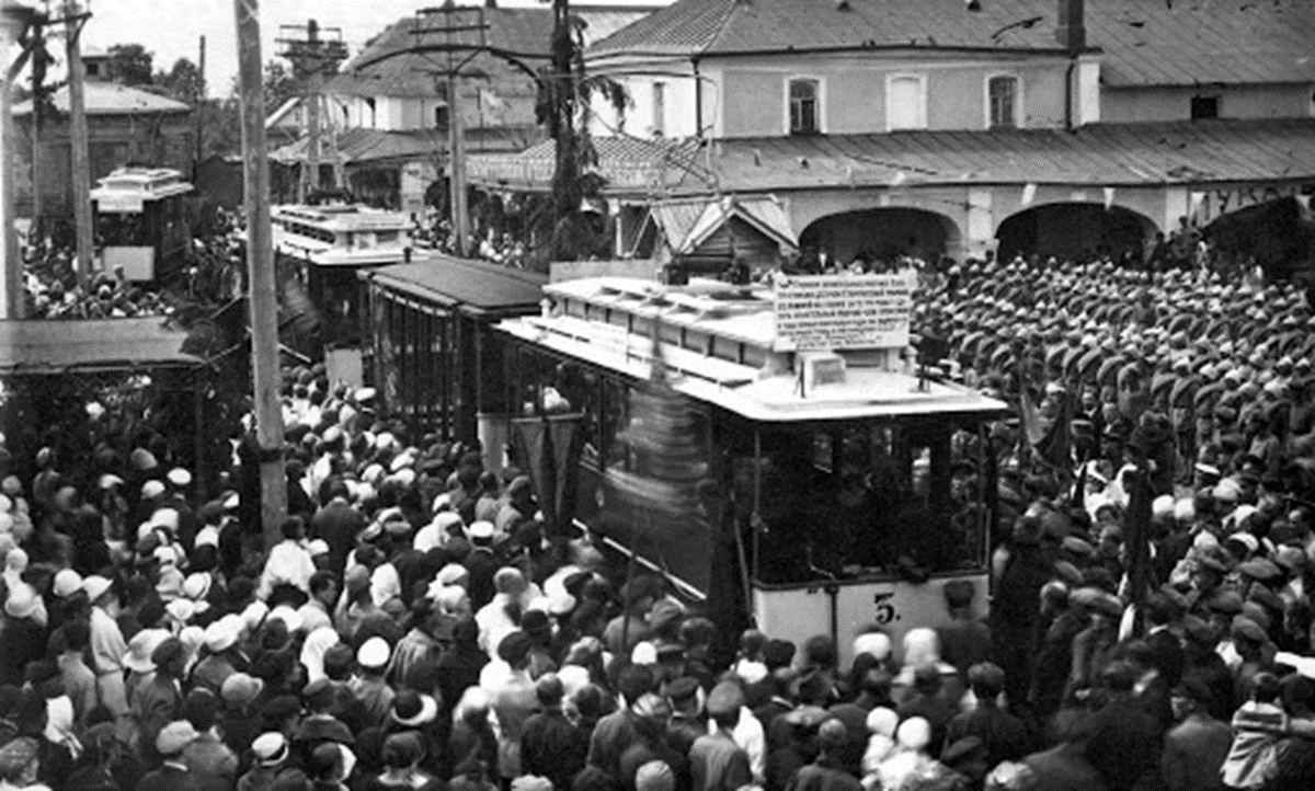 Открытие Старорусского трамвая 6 июля 1924 г.