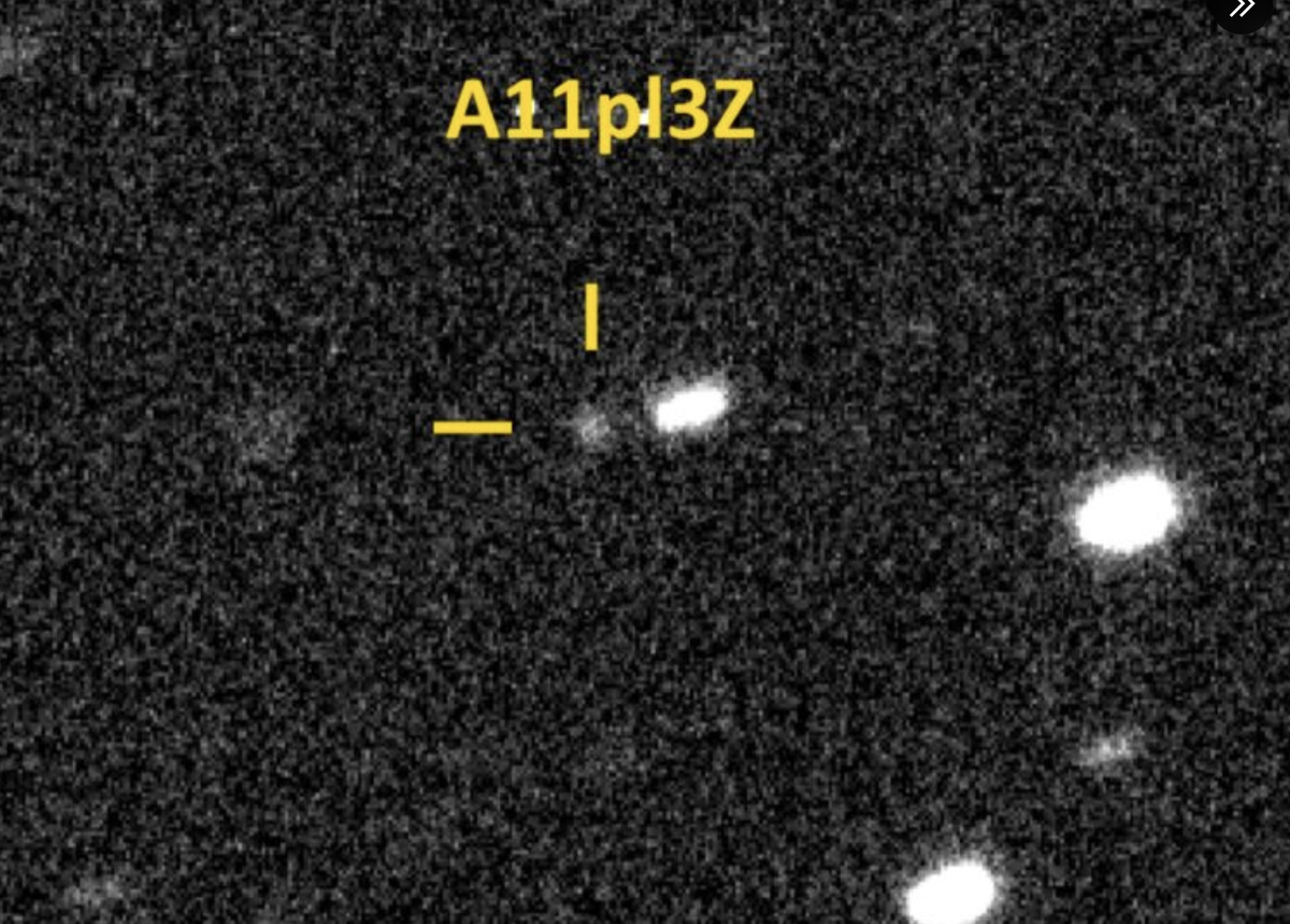 3I/ATLAS обнаруженная накануне