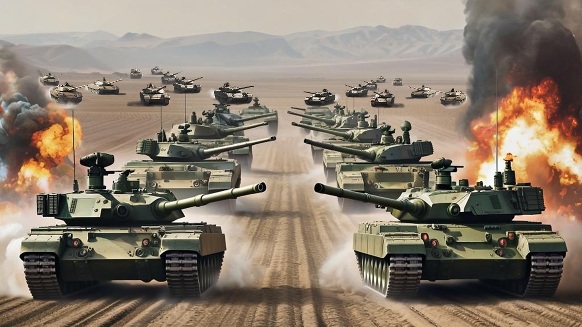 Так видит массовое танковое сражение нейросеть GigaChat.