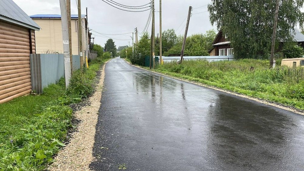    В Лянгасово обновили улицу Марьино и тротуары на Спортивной