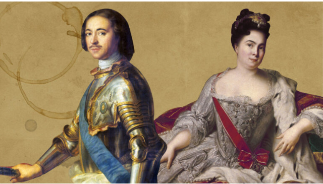 Екатерина I и Петр I