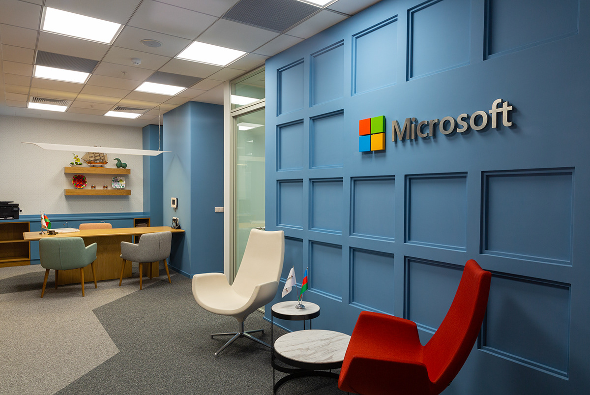 Дизайн офиса Microsoft в Баку