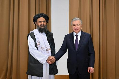 Абдул Гани Барадар и Шавкат Мирзиёев. Фото пресс-службы президента Узбекистана
