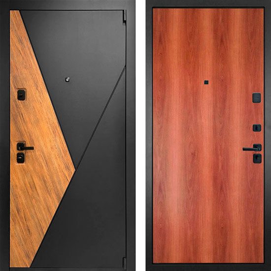 Дверь Гранит Геометрия 004 Миланский орех 6 мм