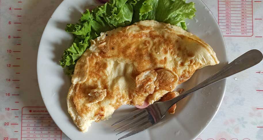 Яичница с сосисками