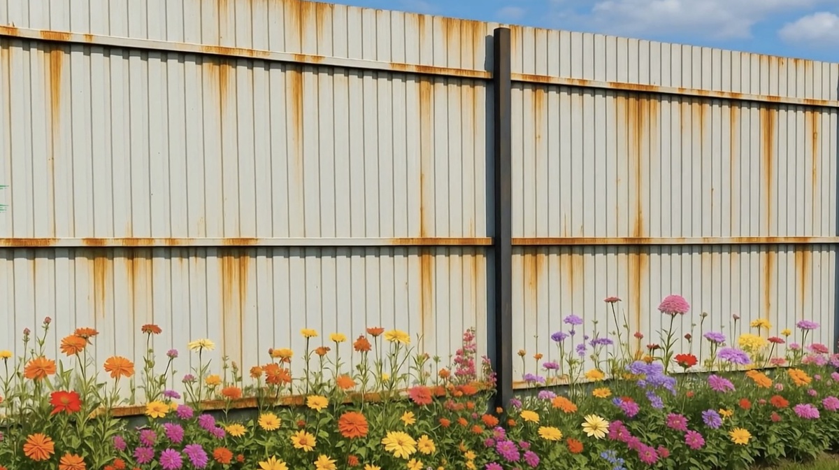 Сварной забор спустя несколько лет без обработки