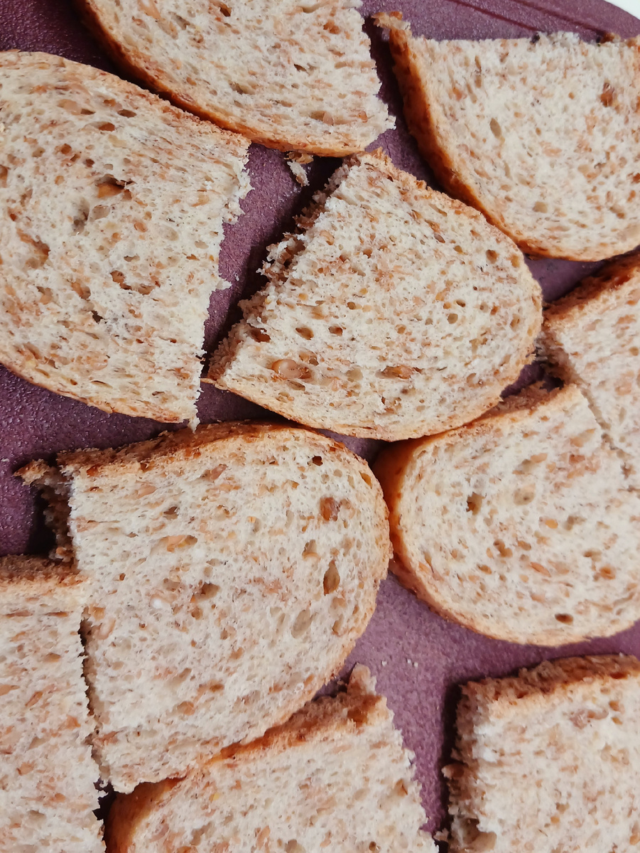 Можно любой, мой с отрубями. Фото автора