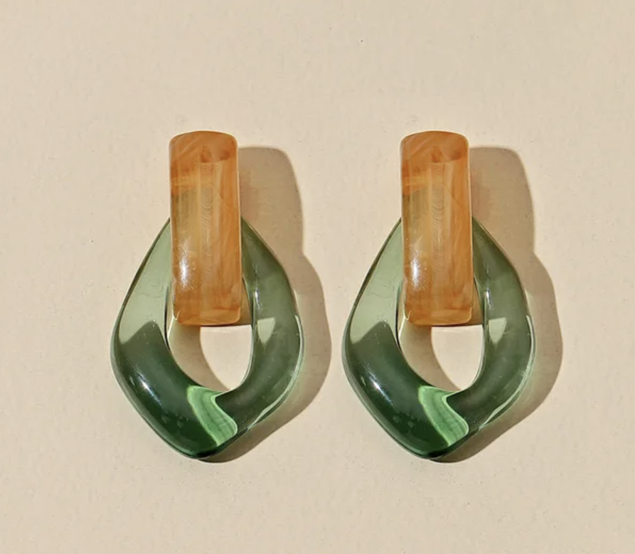 Серьги-кольца MOONBIFFY прозрачные пластиковые