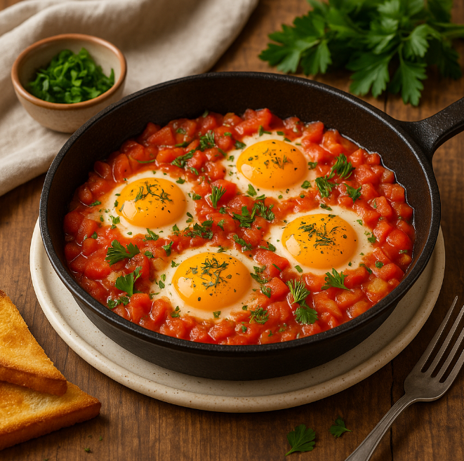 Яичница с помидорами рецепты от Дарики
