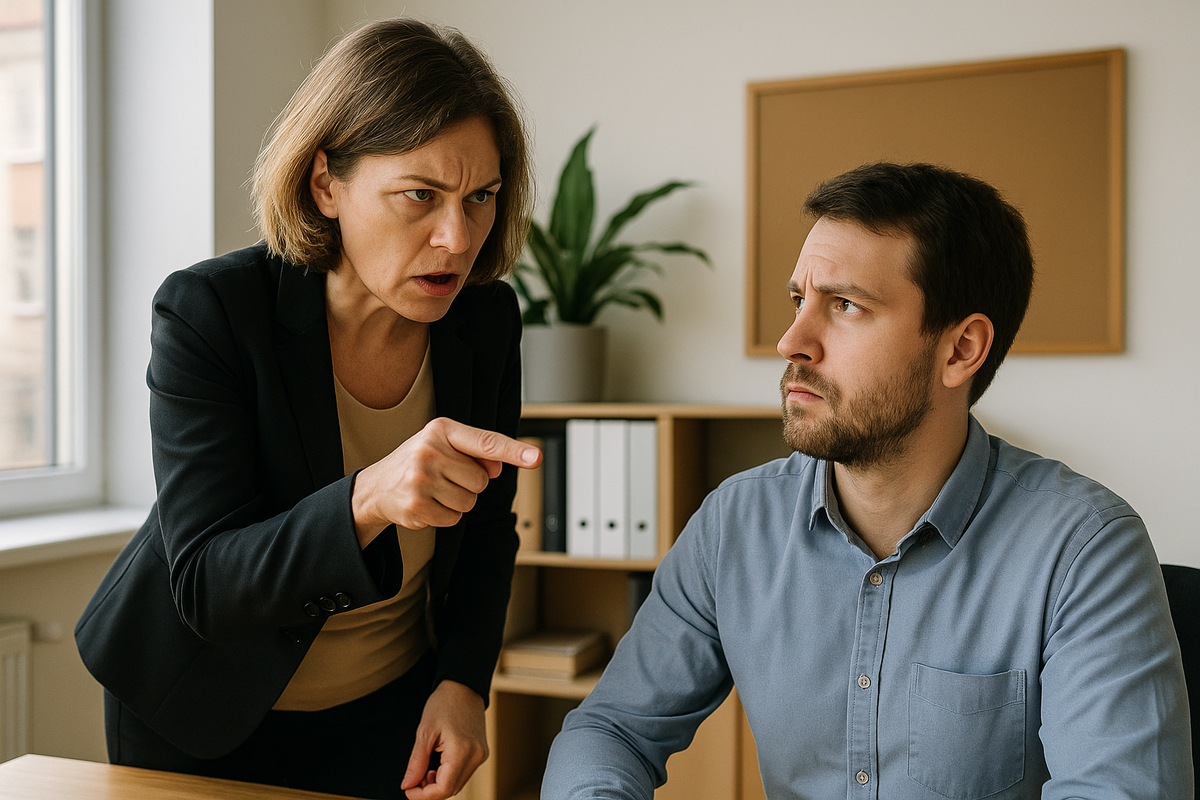 Директор пытается упавлять