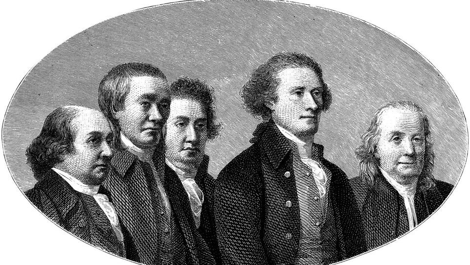    Авторы Декларации независимости США, слева направо: Джон Адамс, Роджер Шерман, Роберт Ливингстон, Томас Джефферсон, Бенджамин Франклин. bileizuzetno / www.globallookpress.com