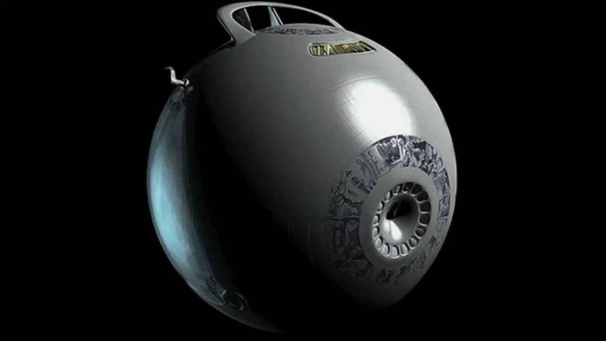 Внешний вид корабля из фильма 2005 года очень напоминает чайную чашку (идеальный объект для моделирования принципа невероятности, где интенсивно проявляется броуновское движение).