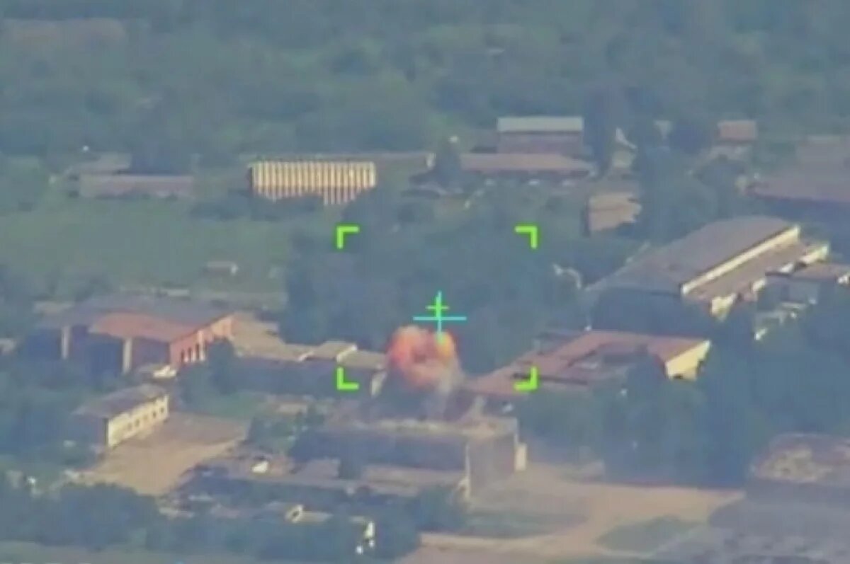    Появились кадры поражения цехов сборки БПЛА ВСУ под Конотопом