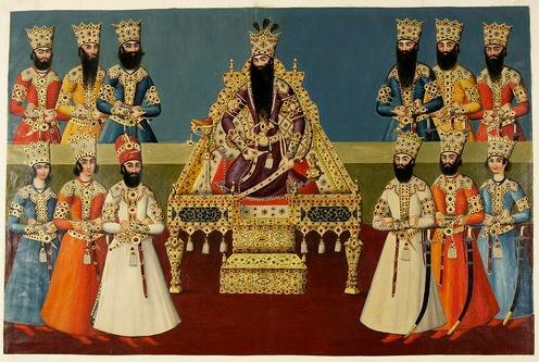 Фетх Али-шах и его сыновья. Фото с сайта wikipedia.org