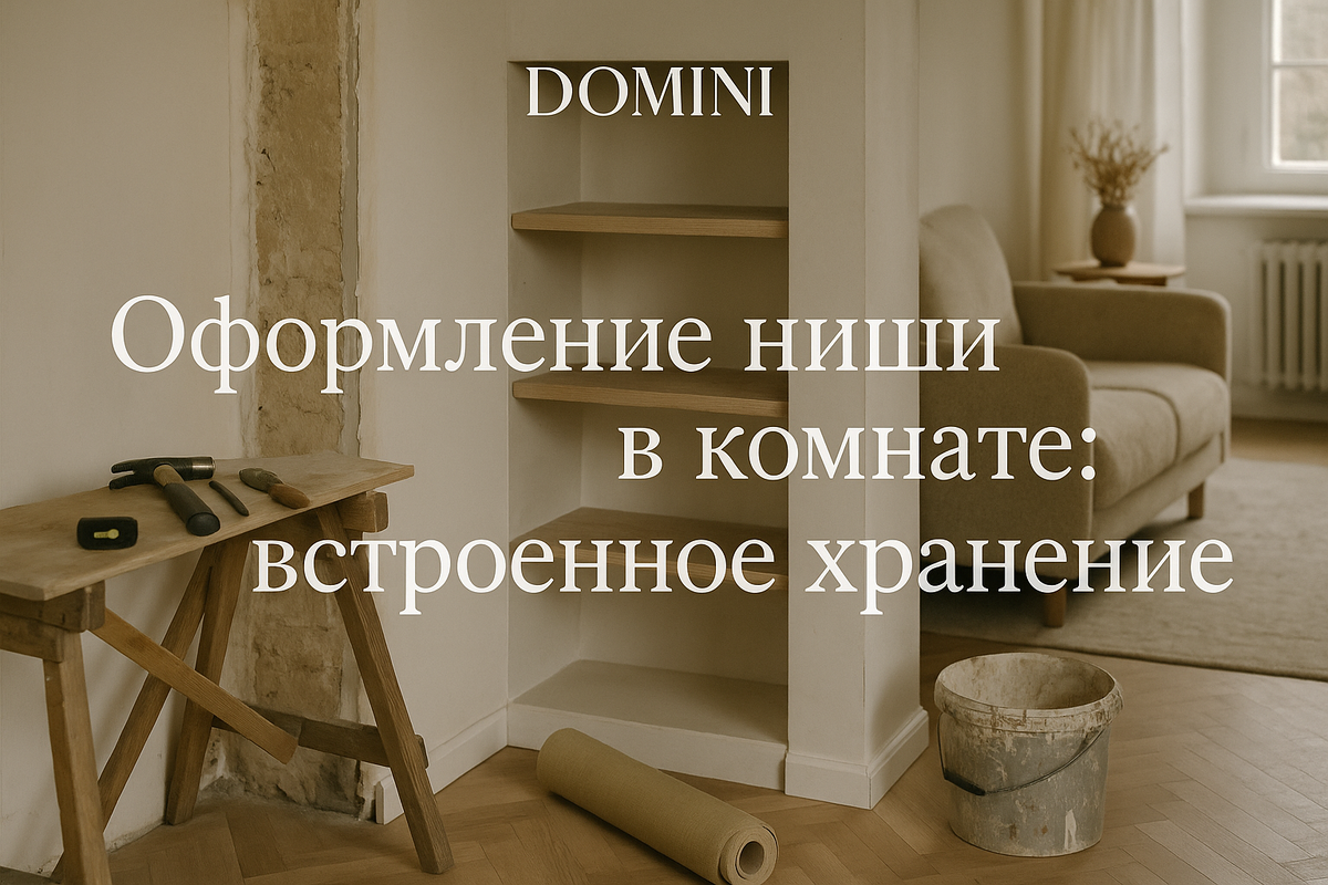    Как украсить нишу для хранения в московской квартире