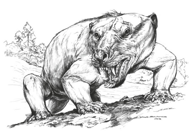 Экзаэретодон в естественной среде.