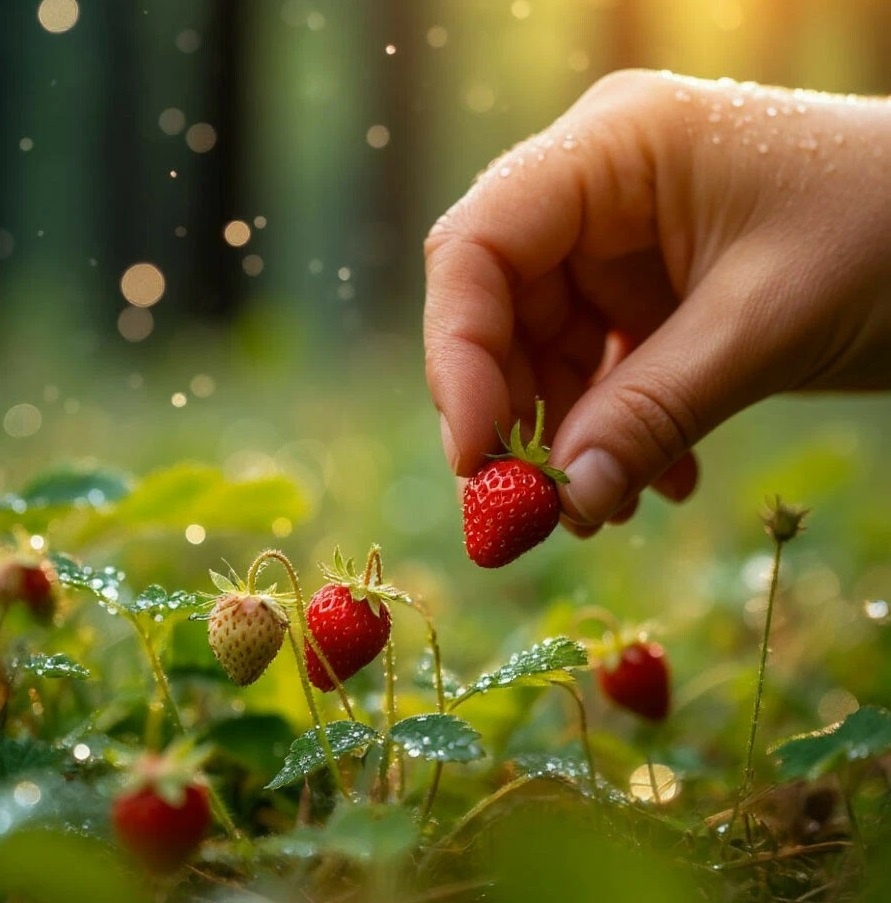 Первая ягода в росе — хранительница лесного духа