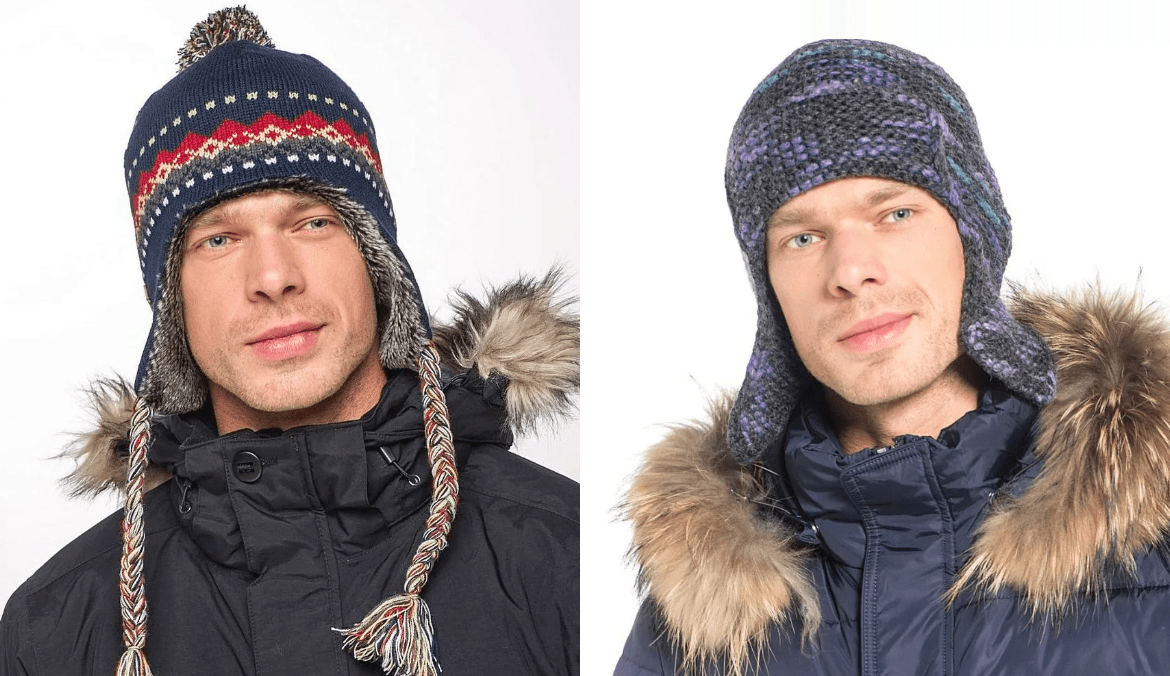 Шапки с ушками для мужчин могут отличаться внешне