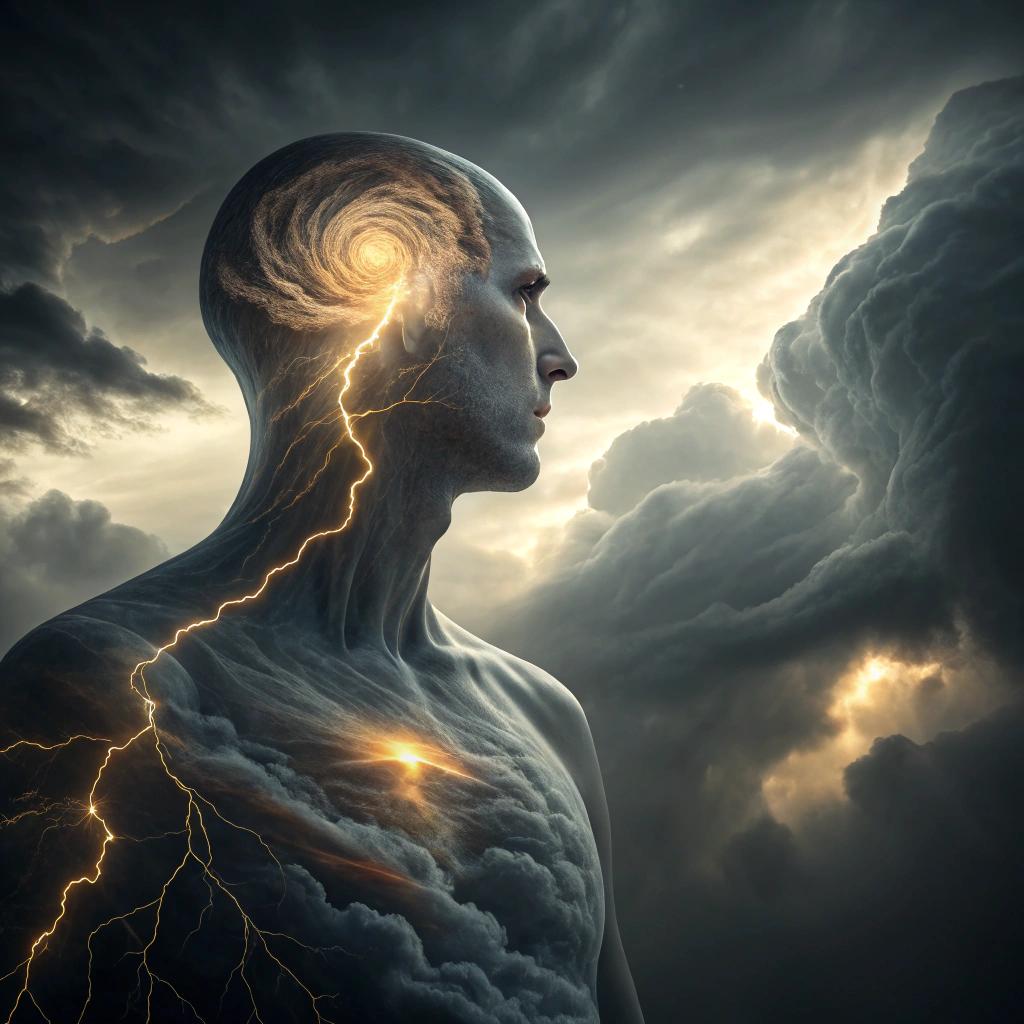 Внутренний шторм. Изображение сгенерировано ИИ