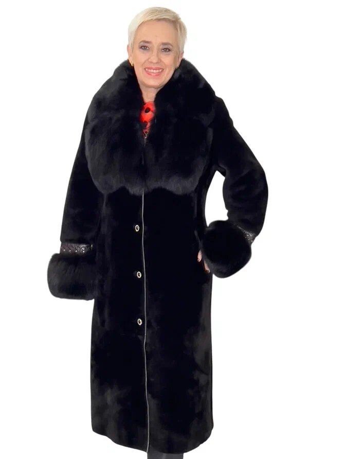 Переделка пальто из овчины и песца в куртку. Ателье Ирины Берзиной.