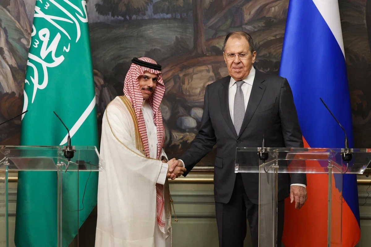 Фейсал Бен Фархан Аль Сауд и Сергей Лавров / Фото: telegram.org / МИД России