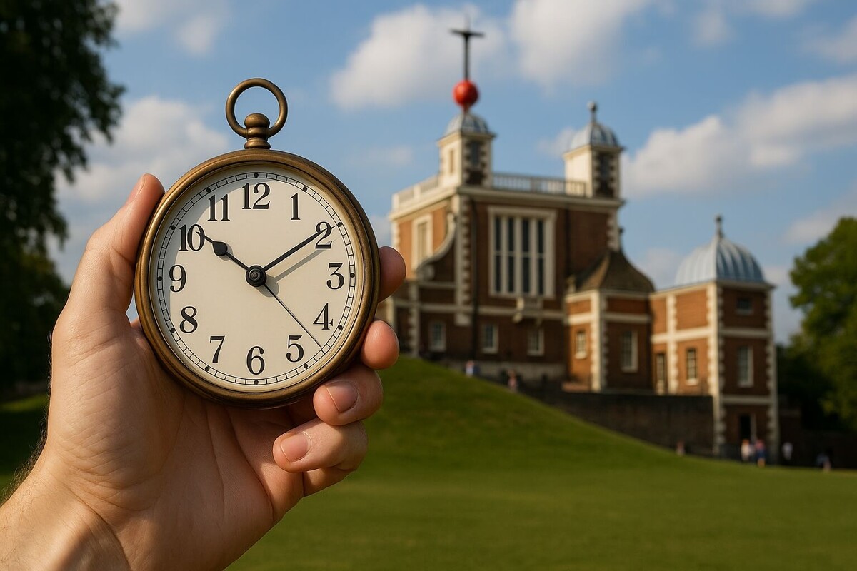    Гринвичский меридиан проходит прямо через старую обсерваторию в Лондоне