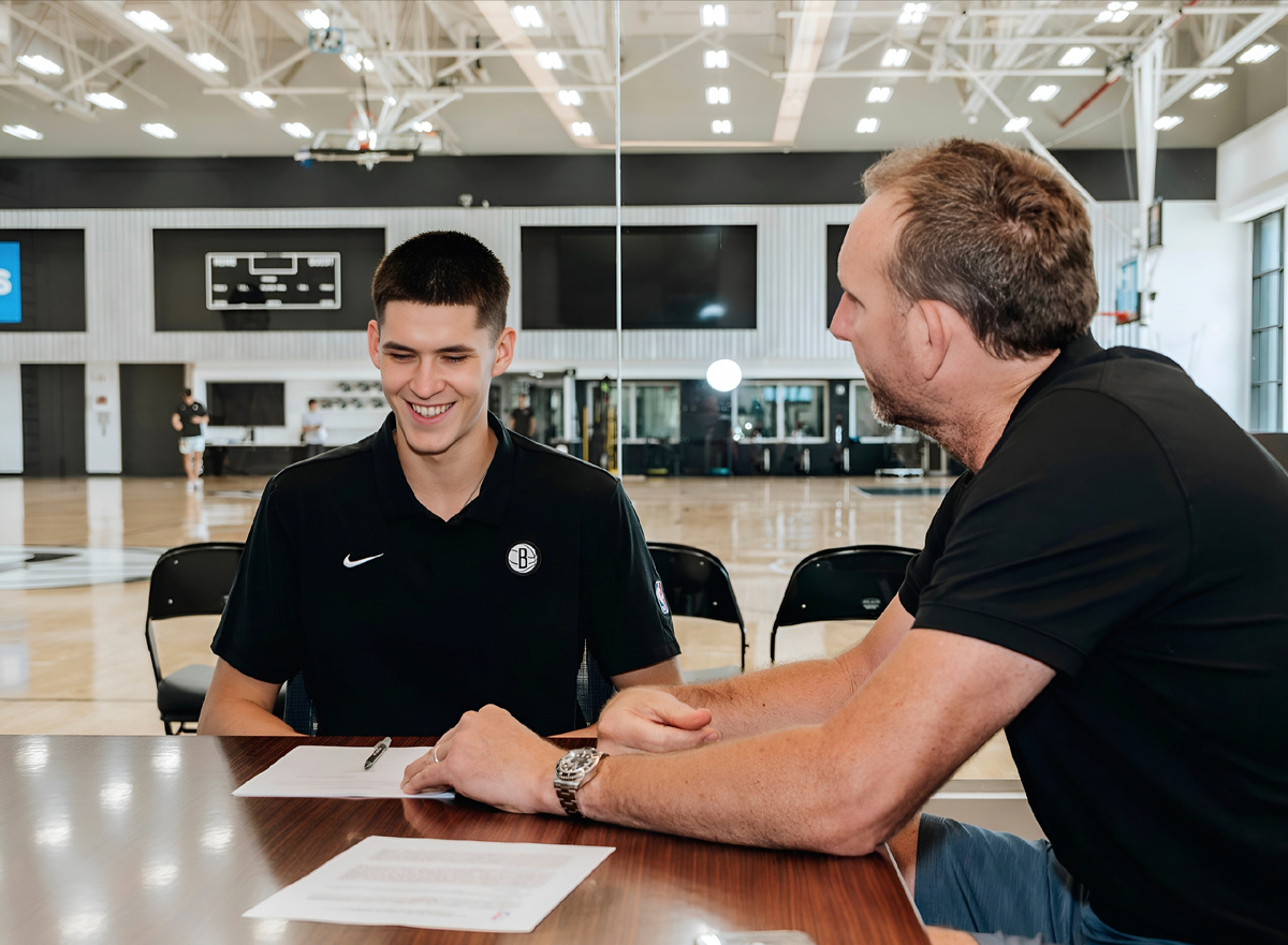 Егор подписывает контракт 