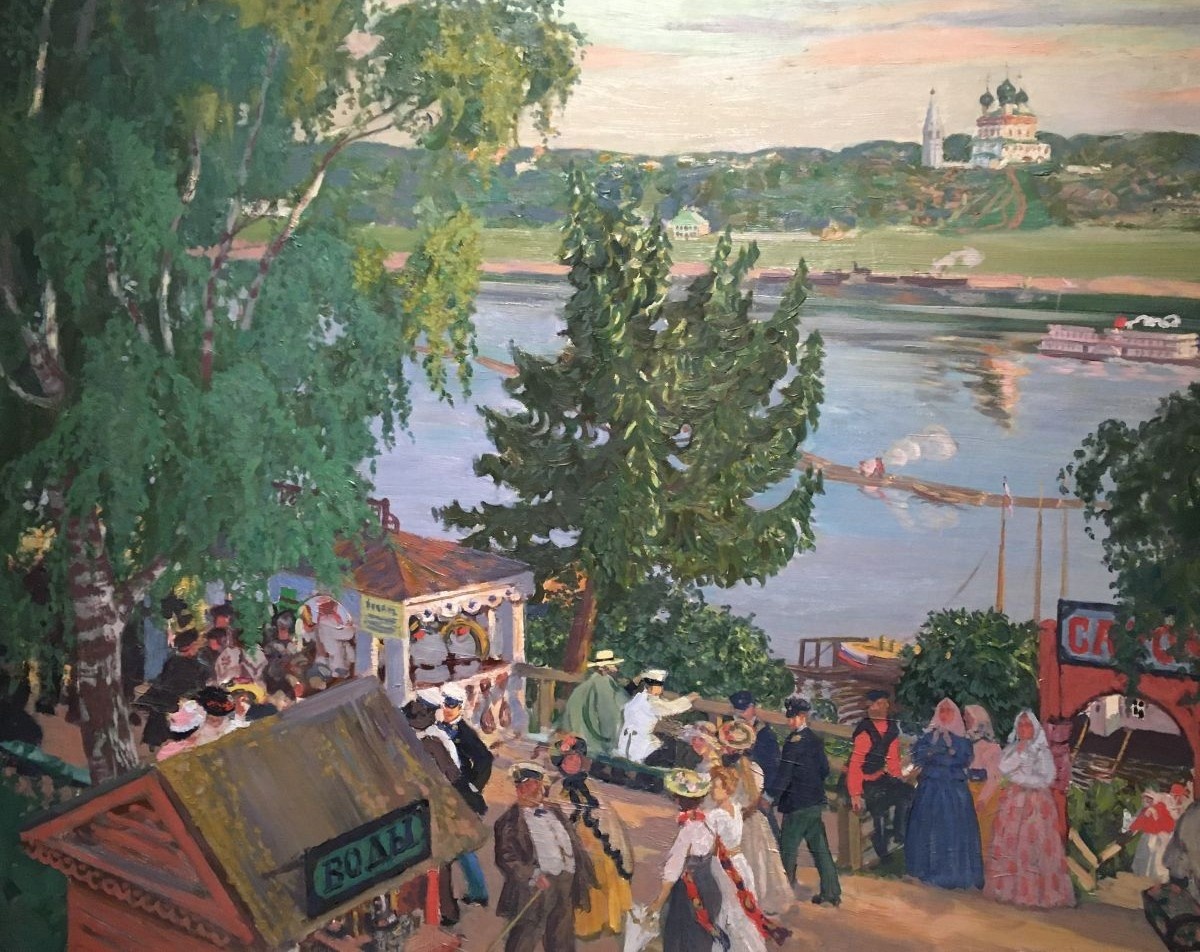    Борис Кустодиев.«Гулянье на Волге». 1909. Холст, масло