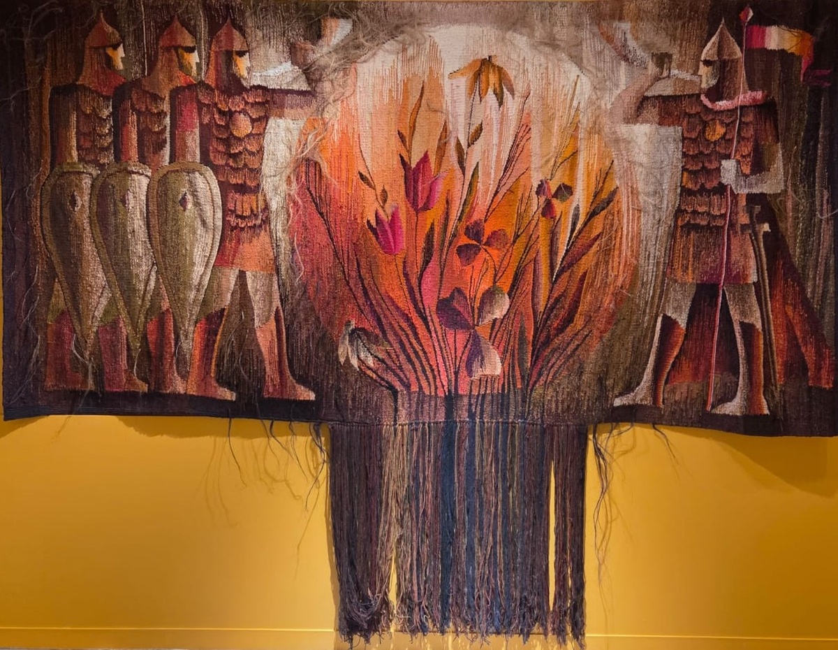 Гобелен "Утро Куликовской битвы". Меламуд Э.А. 1980 г. Москва. Шерсть, лен, синтетические нити