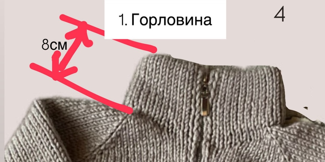 Описание. Свитер на молнии