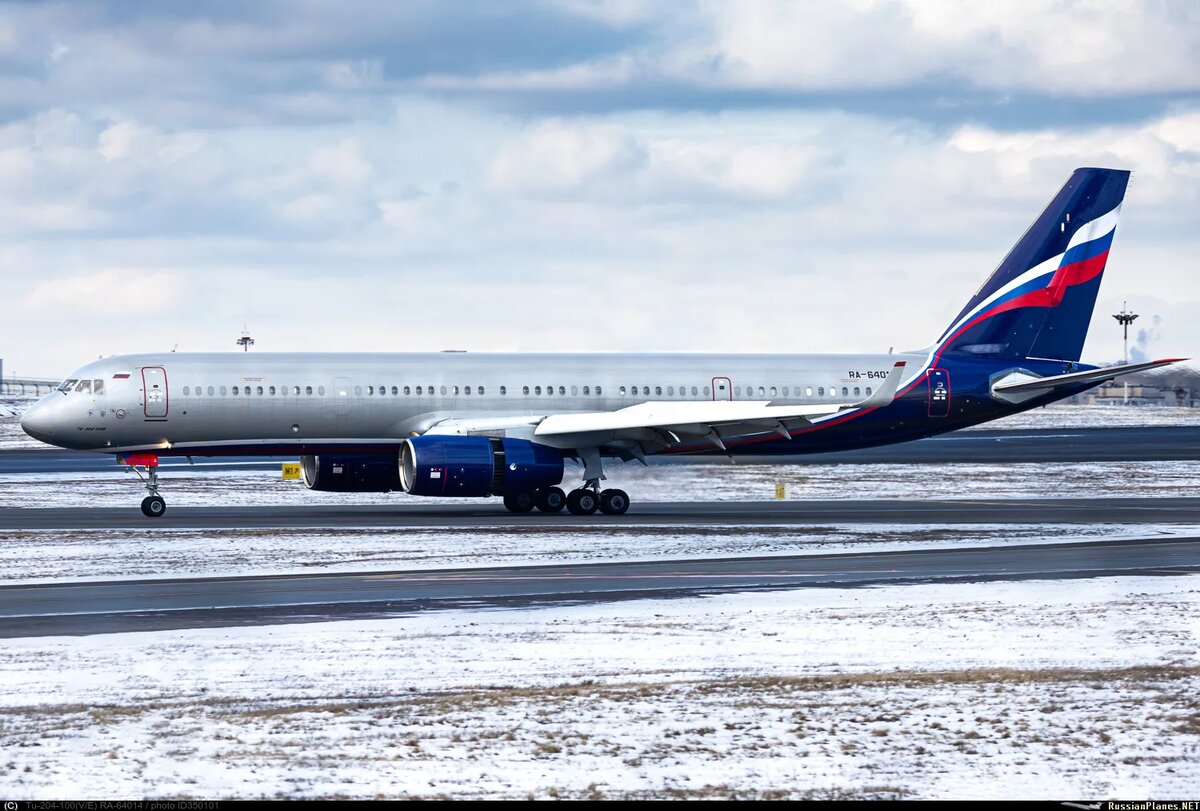 Ту-204-100 RA-64014 авиакомпании «Ред Вингз» в феврале 2025 года. Источник фото: https://russianplanes.net/id350101
