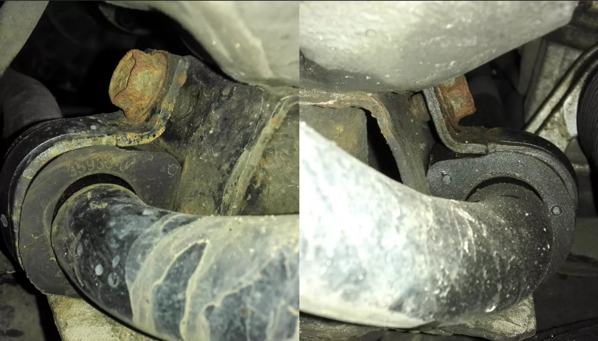 Разбитые втулки стабилизатора