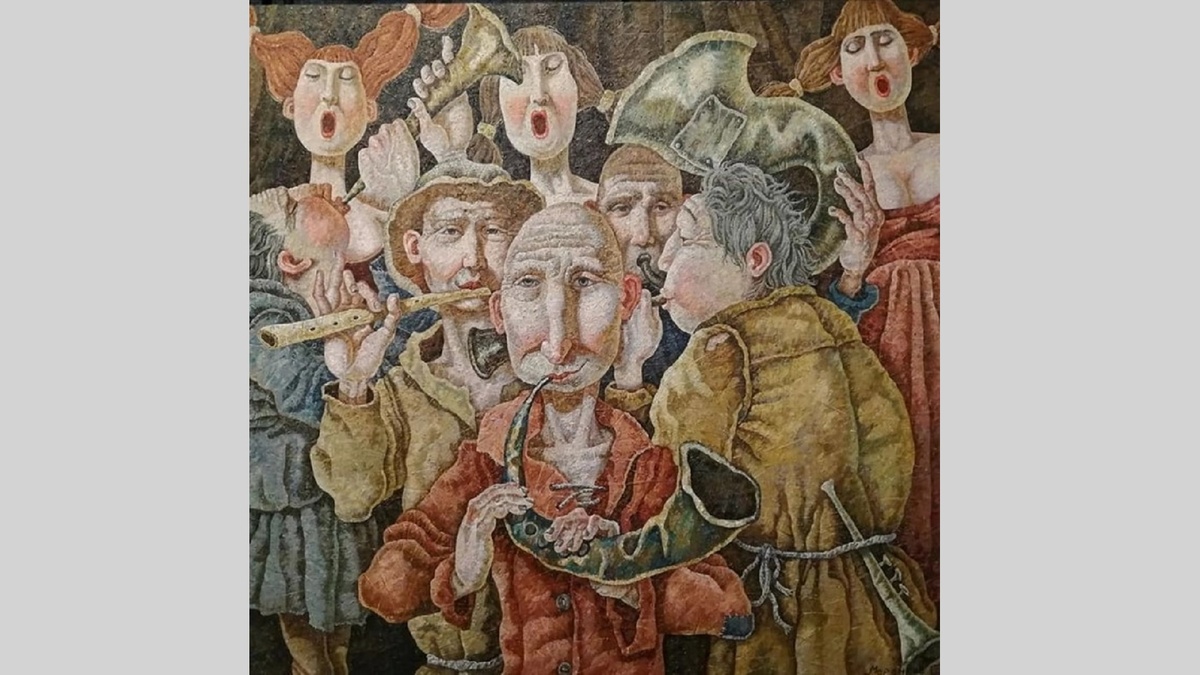 Сергей Меренков "Душевные духовные", 2021, холст, масло, 120х116