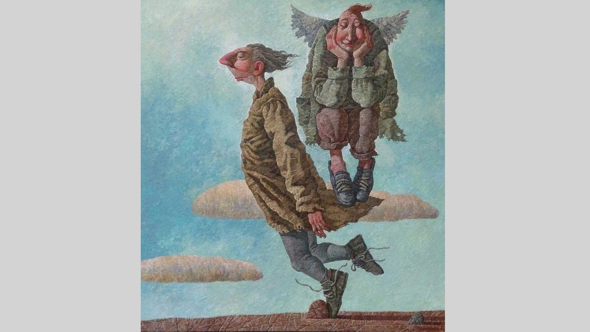 Сергей Меренков "Сонный час ангела-хранителя", 2017, холст, масло, 114х107