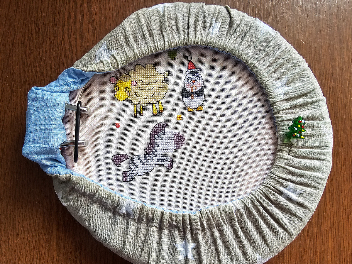 "Детский семплер" от Алёны Кошкиной. Было на начало месяца