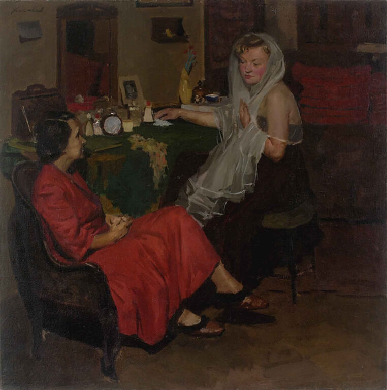 Г.М.Коржев. Разговор. 1950. Частная коллекция, США.