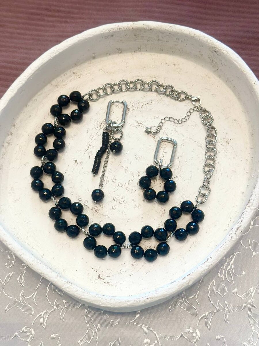 Комплект с агатом